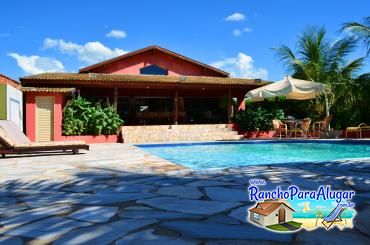 Rancho Giroldo para Alugar em Miguelopolis - Vista da Piscina para a Varanda