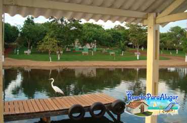 Rancho Mauricio 105 para Alugar em Miguelopolis - Vista do Pier para Área Verde