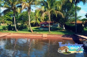 Rancho do Deoclides para Alugar em Miguelopolis - Vista do Píer para o Rancho