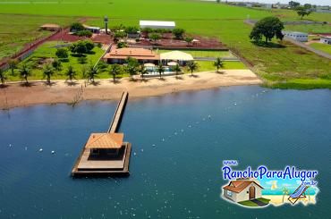 Rancho Imperivm para Alugar em Miguelopolis - Vista do Rio para o Rancho