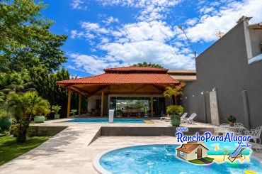 Rancho Rio Grande Premium para Alugar em Miguelopolis - Varanda Ampla - com Churrasqueira