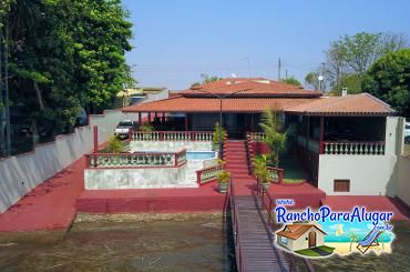 Rancho Meirival 1 para Alugar em Miguelopolis - Vista do Píer para o Rancho