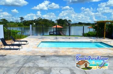 Rancho Brahma para Alugar em Miguelopolis - Vista da Varada para a Piscina