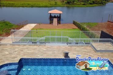 Rancho Girassol para Alugar em Miguelopolis - Piscina e Píer