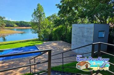 Rancho Delfinópolis para Alugar em Delfinopolis - Vista da Varada para a Piscina