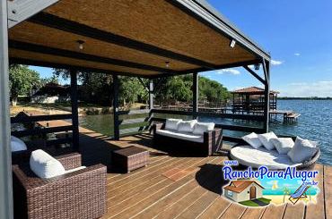 Rancho Chales do Rio Grande para Alugar em Miguelopolis - Quiosque Sobre o Píer