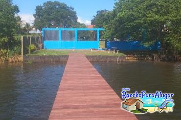 Rancho Recanto Verde para Alugar em Miguelopolis - Vista do Píer para o Rancho