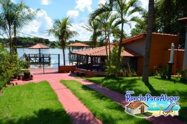 Rancho J.R para Alugar em Miguelopolis - Vista da Área Gourmet para o Rio